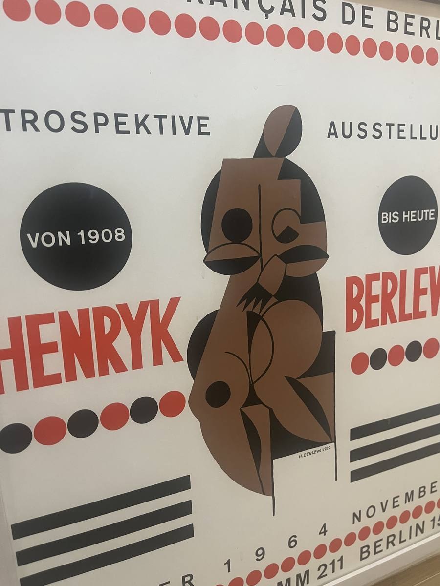 Plakat retrospektywy Henryka Berlewiego, Institut français de Berlin, listopad 1964